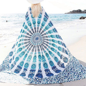 Sky Blue Feather Tapestry