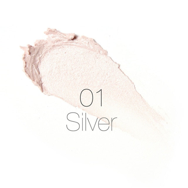 Focallure 6 COLORS Bling Highlighter stick All Over Shimmer Highlighting Powder Creamy Texture Water-proof Silver Shimmer Light