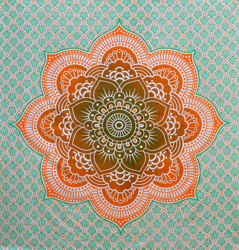 Orange Flower Ombre Tapestry