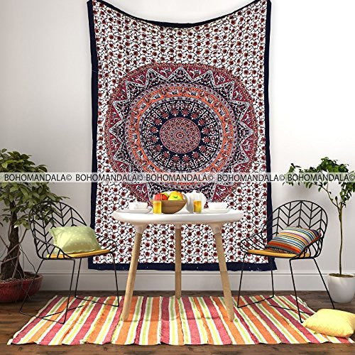 Six Colors Elephant Tapestry