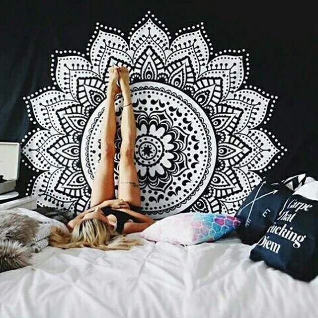 White and Black Tapestry