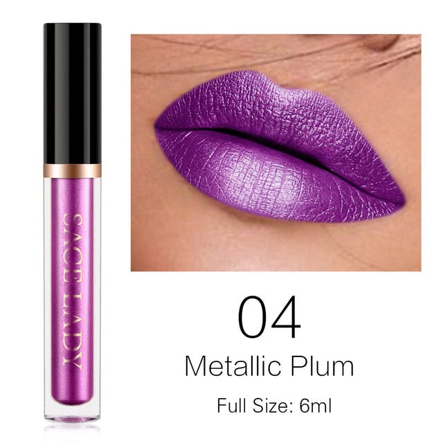 Metallic Plum -Waterproof Liquid Lipstick
